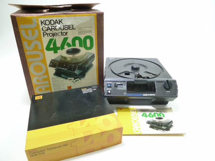 Kodak 4600 Carousel Slide Projector w/Kodak Carousel Transvue 140 Slide Tray Projection Equipment - Projectors Kodak 733048