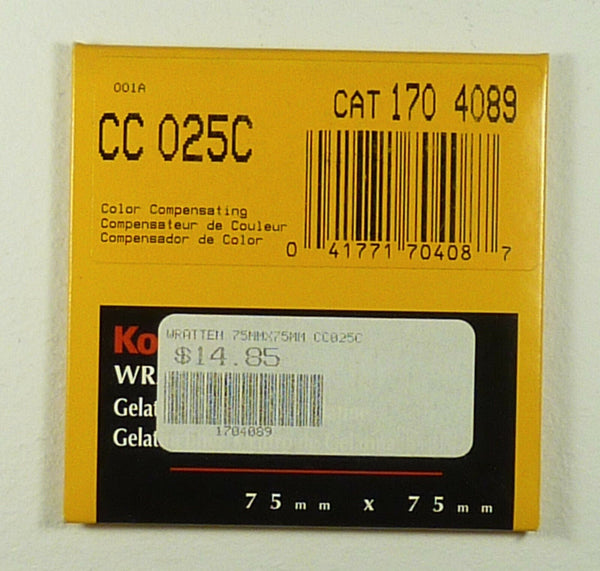 Kodak CC025C Wratten 3in Filter Kodak 1704089-2