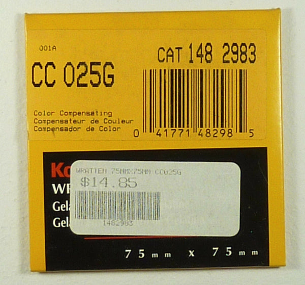 Kodak CC025G Wratten 3in Filter 1482983-2 Kodak 1482983-2