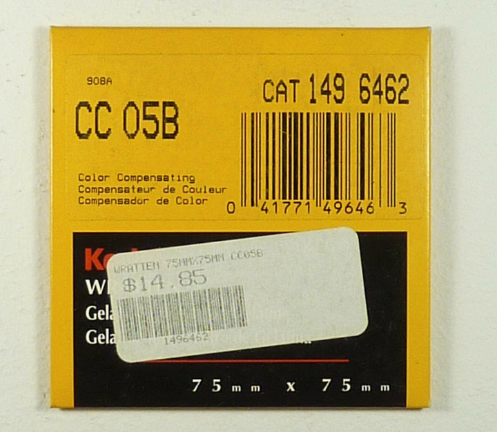 Kodak CC05B Wratten Filter 3 Inch 149-6462 Filters and Accessories Kodak 1496462-1