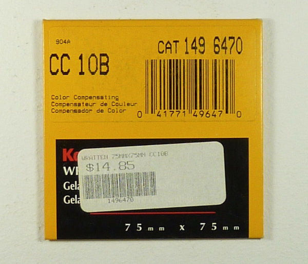 Kodak CC10B Wratten Filter 3 Inch 149-6470 Filters and Accessories Kodak 1496470