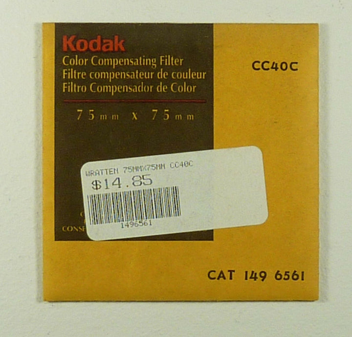 Kodak CC40C Wratten Filter 3 Inch 149-6561 Filters and Accessories Kodak 1496561
