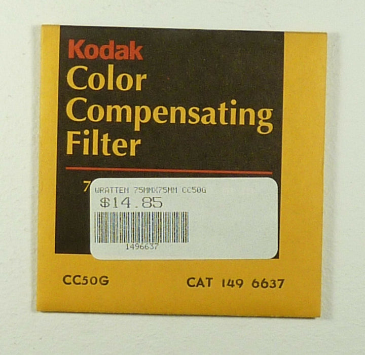 Kodak CC50G Wratten Filter 3 Inch 149-6637 New Filters and Accessories Kodak 1496637