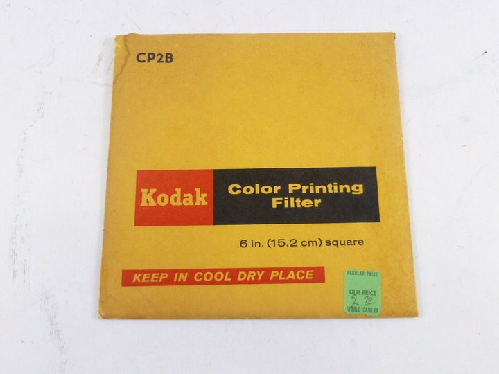 Kodak CP2B Color Printing Filter 6 in. (15.2 cm) Square, in Excellent Condition. Filters and Accessories Kodak KODAKCP2BK