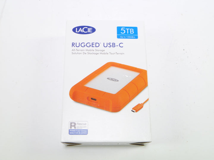 Lacie Rugged USB-C External Hard Drive 5TB Memory Cards Camera Exchange STFR5080