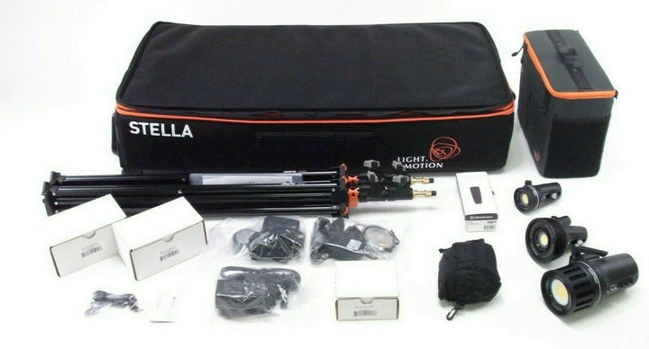 Light and Motion Stella Pro 125 RF 3-Light Kit Continuous Video Lights, in EC. Studio Lighting and Equipment - LED Lighting Light and Motion LM860-1251-KD
