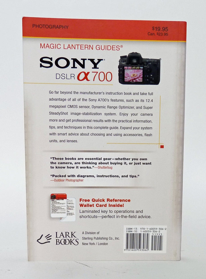 Magic Lantern Sony A700 Guide by Peter Burian Books and DVD's Magic Lantern MAGICA700