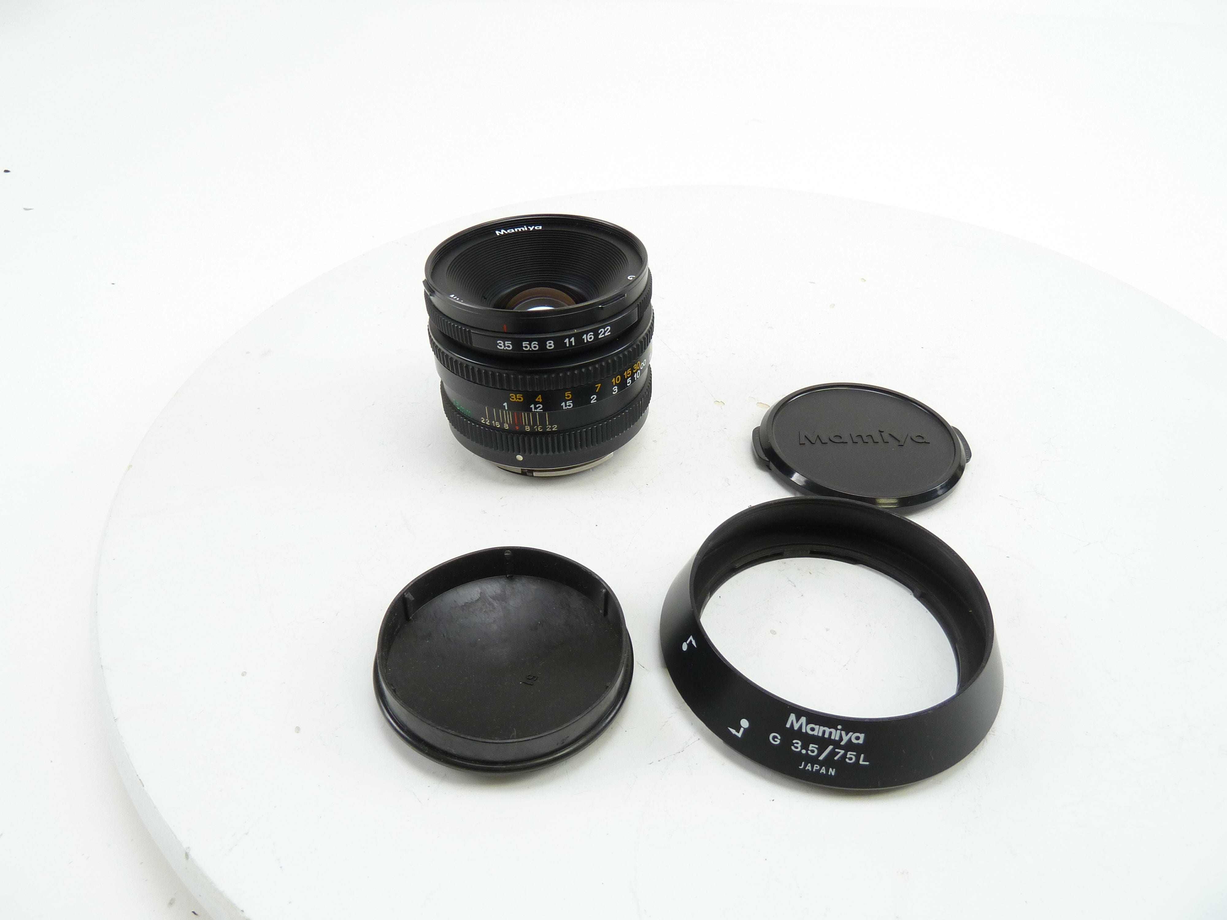 Mamiya 6 75MM F3.5 Lens with Hood and Caps – Camera Exchange