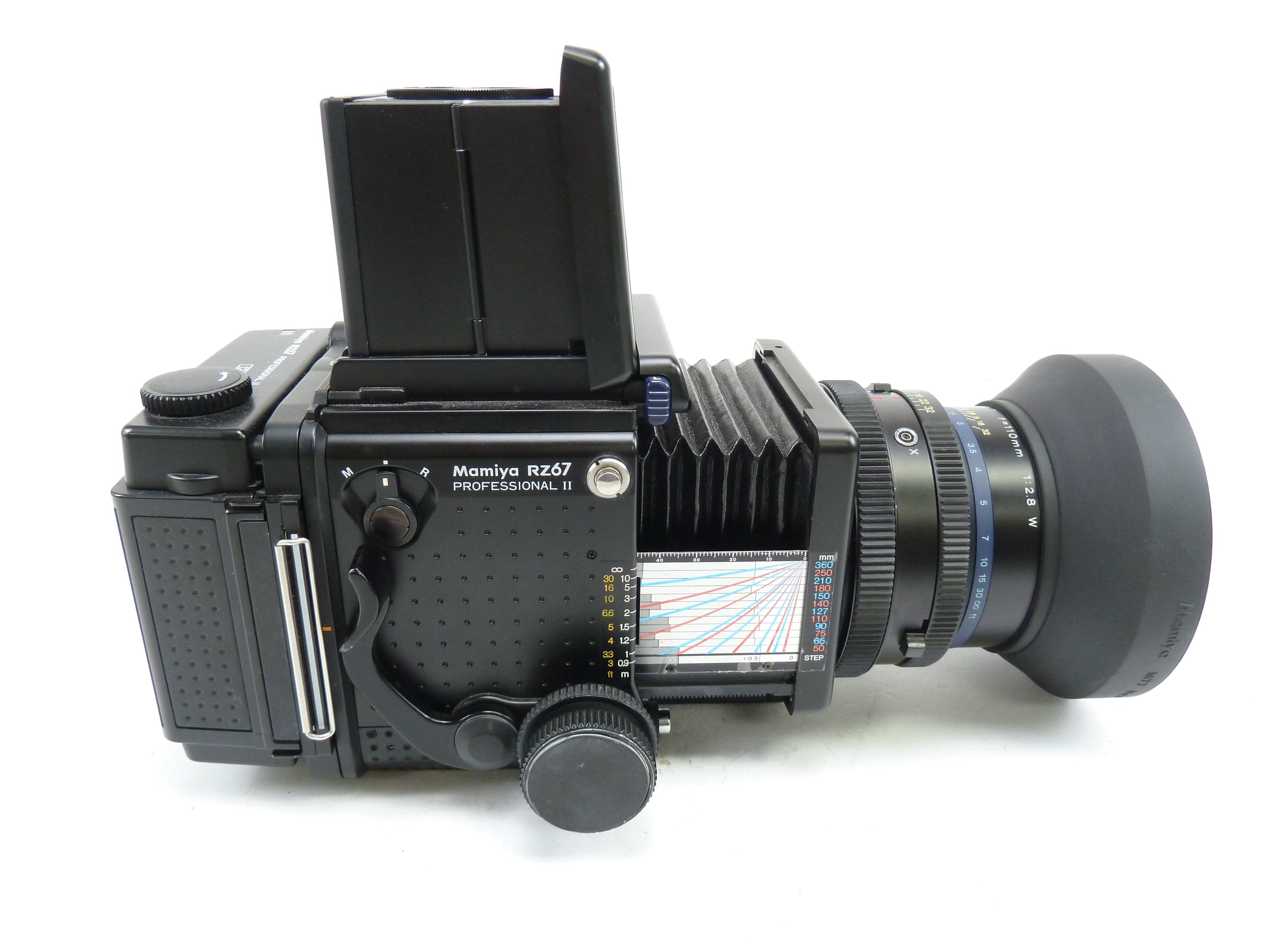 Mamiya RZ67 Pro II kit with the 110MM F2.8 W Lens, WLF, and 120