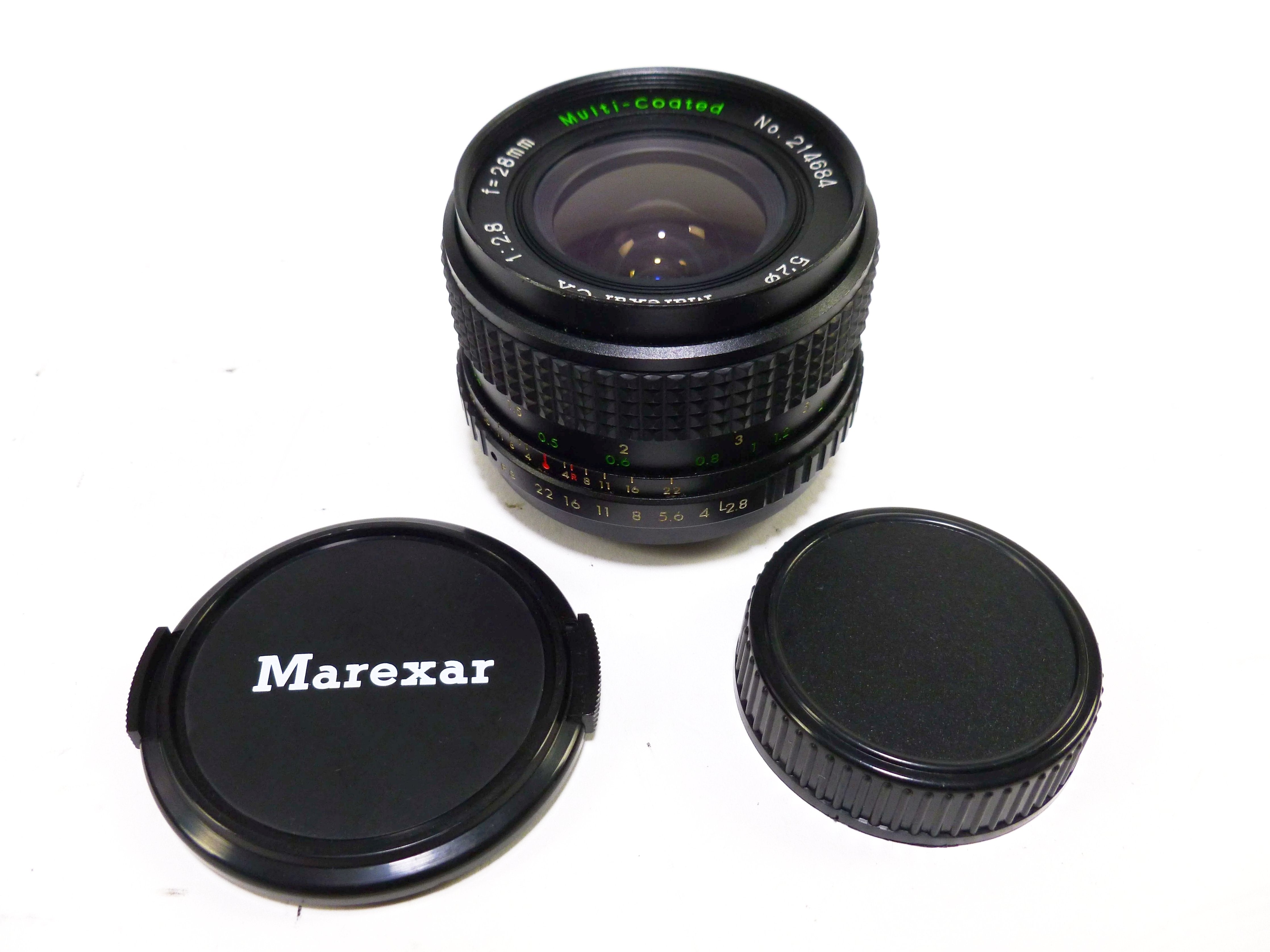 Marexar-CX 28mm f/2.8 M42 Wide Angle Lens for Pentax-P – Camera