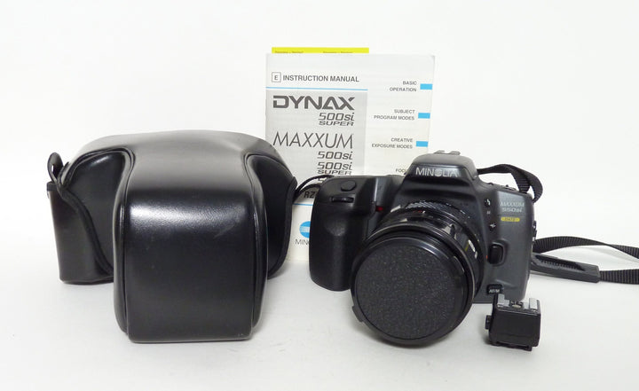Minolta 550si QD Panorama with 28-85mm f3.5 Lens, Case and Flash Adapter 35mm Film Cameras - 35mm SLR Cameras Minolta 95715625