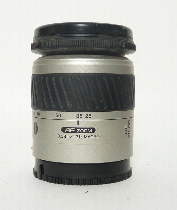 Minolta AF 28-80mm F3.5/5.6 Silver Lens with Hood Lenses - Small Format - Sony& - Minolta A Mount Lenses Minolta 61010542