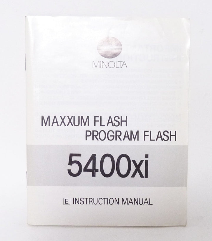 Minolta Maxxum 5400xi Program Flash Flash Units and Accessories - Shoe Mount Flash Units Minolta 1427423