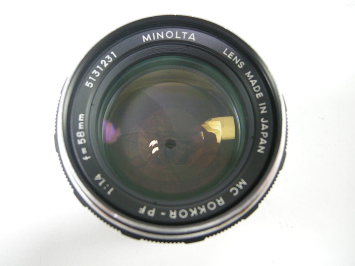 Minolta MC Rokkor-PF 58mm f1.4 lens Lenses - Small Format - Minolta MD and MC Mount Lenses Minolta 513231