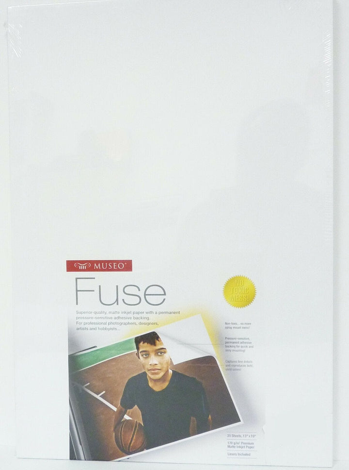 Museo Fuse 13x19 25 Sheets Matte Inkjet Paper with Adhesive Backing Ink Jet Paper Museo MUSEO9843