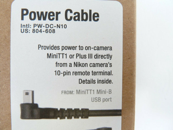 NEW Pocket Wizard 804-608 PW-DC-N10 Power Cable for TT1 or Plus III-Nikon 10 Pin PocketWizard PocketWizard PW804608