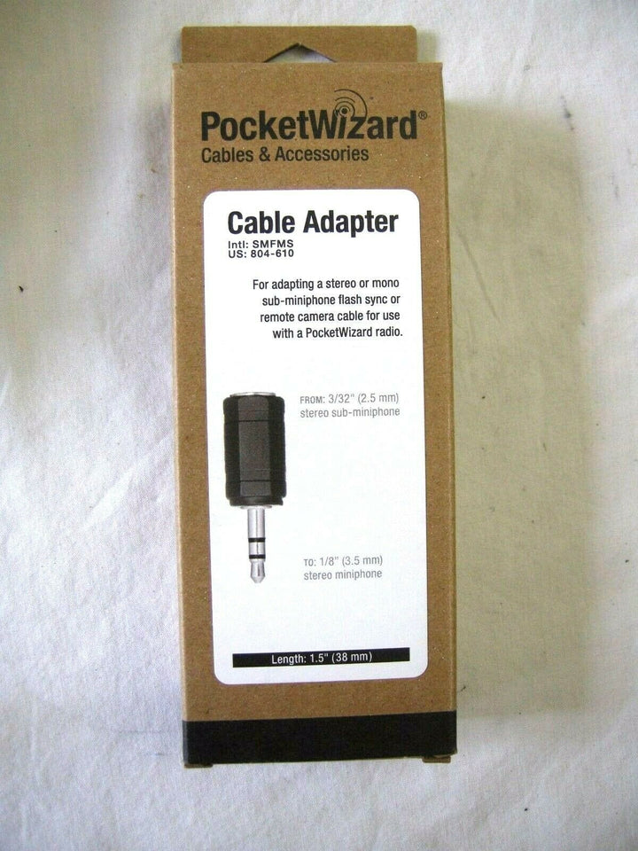 NEW Pocket Wizard Cable 804-610 SMFMS Cable Adapter - 804610 PocketWizard PocketWizard PW804610