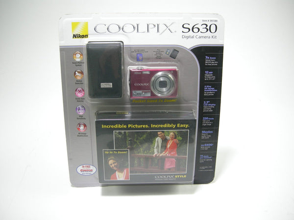 Nikon Coolpix S630 Digital Camera Kit Digital Cameras - Digital Point and Shoot Cameras Nikon 397280