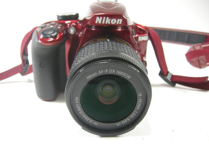 Nikon D3400 24.2mp Digital SLR (Red) w/AF-P 18-55mm f3.5-5.6 G VR S/C 8,307 Digital Cameras - Digital SLR Cameras Nikon 3473325