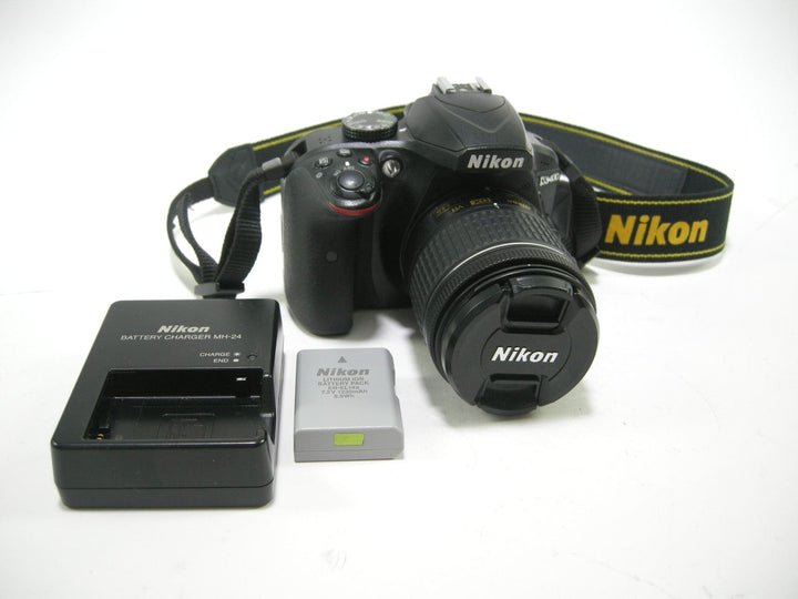 Nikon D3400 24.2mp Digital SLR W/18-55 AF-P lens Shutter#16,511 Digital Cameras - Digital SLR Cameras Nikon 3237532