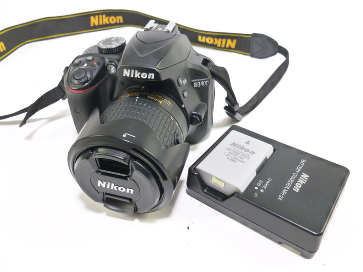 Nikon D3400 Camera Shutter Count - 10,478 with 18-55mm f/3.5-5.6G Lens Digital Cameras - Digital SLR Cameras Nikon 8871558