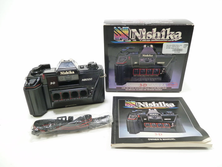 Nishika N8000 35mm 3-D Camera - PARTS ONLY (shutter does not fire) 35mm Film Cameras - 35mm Point and Shoot Cameras Nishika 9147829