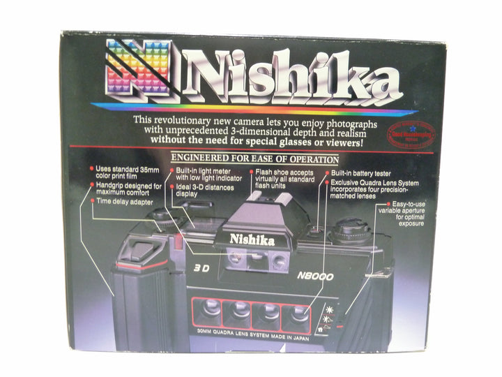 Nishika N8000 35mm 3-D Camera - PARTS ONLY (shutter does not fire) 35mm Film Cameras - 35mm Point and Shoot Cameras Nishika 9147829