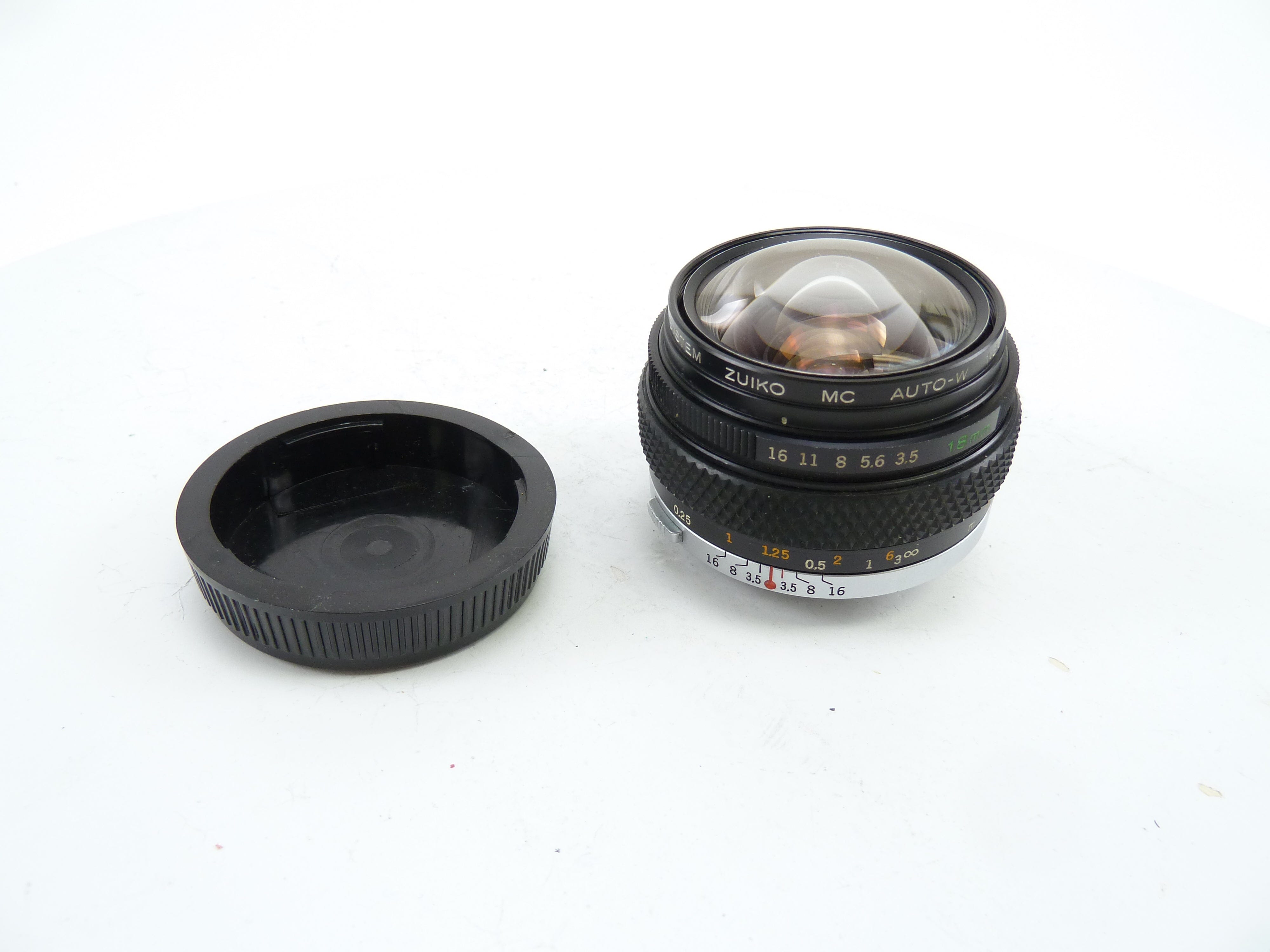 Olympus OM Zuiko MC Auto-W 18MM F3.5 Fisheye Lens RARE – Camera