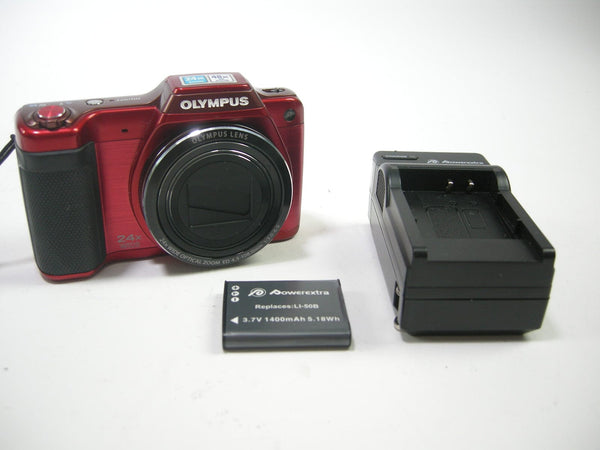 Olympus Stylus SZ-15 16.0mp Digital Camera (Red) Digital Cameras - Digital Point and Shoot Cameras Olympus F02367