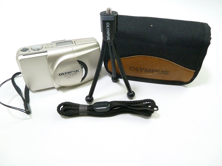 Olympus Stylus Zoom 115 35mm Film Camera w/ Tabletop Tripod and Strap 35mm Film Cameras - 35mm Point and Shoot Cameras Olympus 5743981