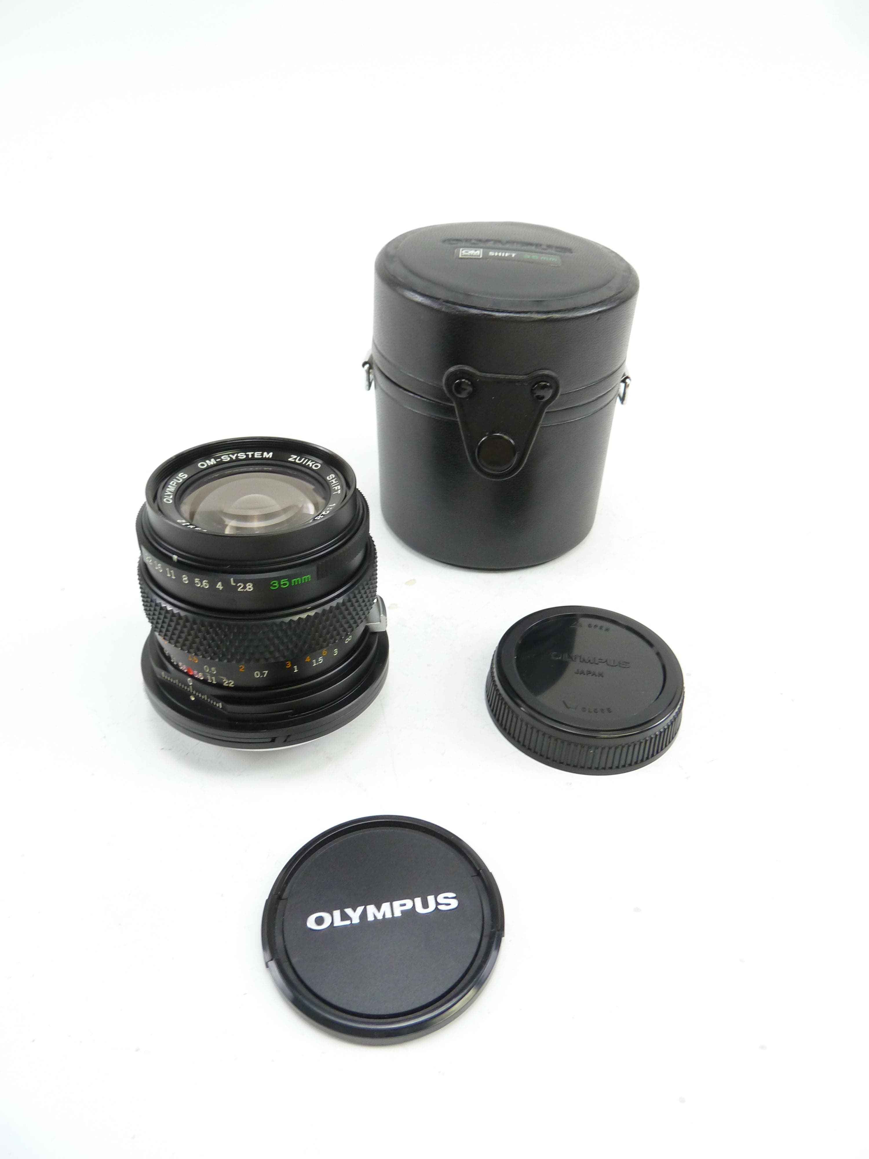 Olympus Zuiko OM 35MM F2.8 Tilt Shift Lens with case – Camera Exchange