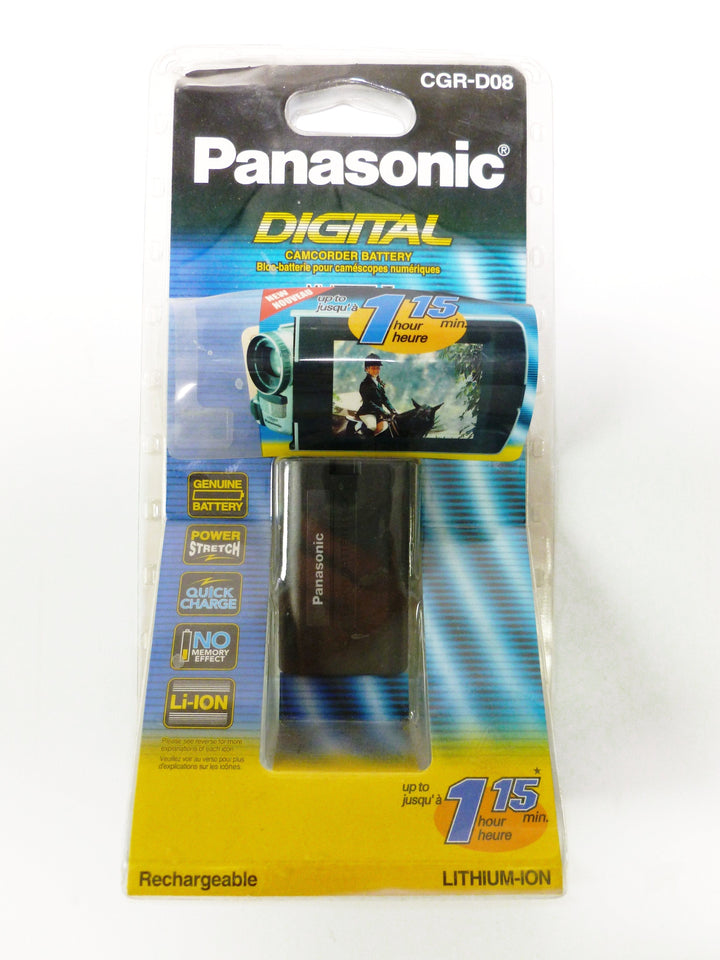 Panasonic Lithium Ion Battery for Mini DV Camcorder Batteries - Rechargeable Batteries Panasonic PANCGRD08A/1B