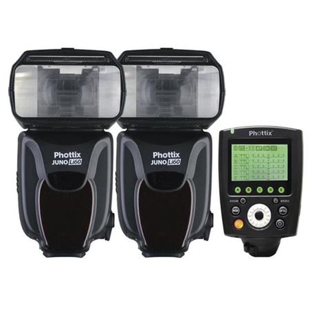 Phottix Juno Li60 Lithium Battery Hot Shoe Flash 2 Pack + Odin II Tx Combo Flash Units and Accessories Hitec PH80318