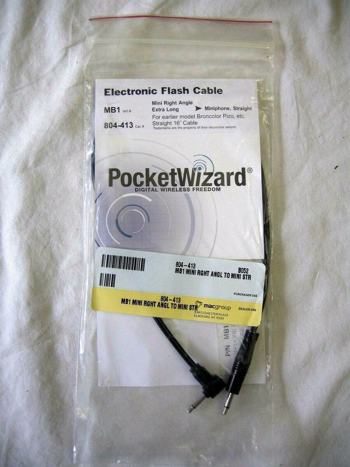 Pocket Wizard 804-413 MB1 Mini Right Angle Long to Miniphone 16" "NEW", 804413 PocketWizard PocketWizard PW804413