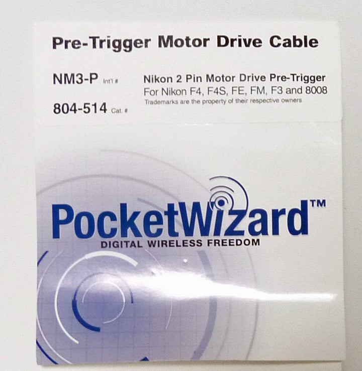 Pocket Wizard 804-514 NM3-P Nikon 2 Pin Pre Trigger Motor Drive Cable "NEW" PocketWizard PocketWizard PW804514