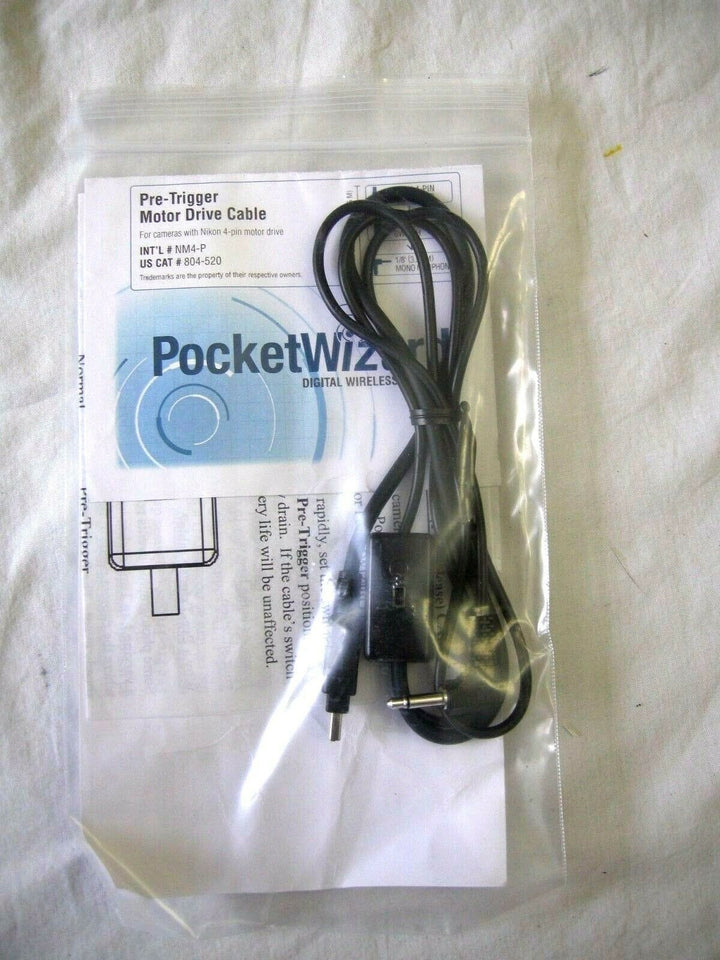 Pocket Wizard 804-520 NM4-P Nikon 4 Pin  Pre Trigger Motor Drive Cable "NEW" PocketWizard PocketWizard PW804520