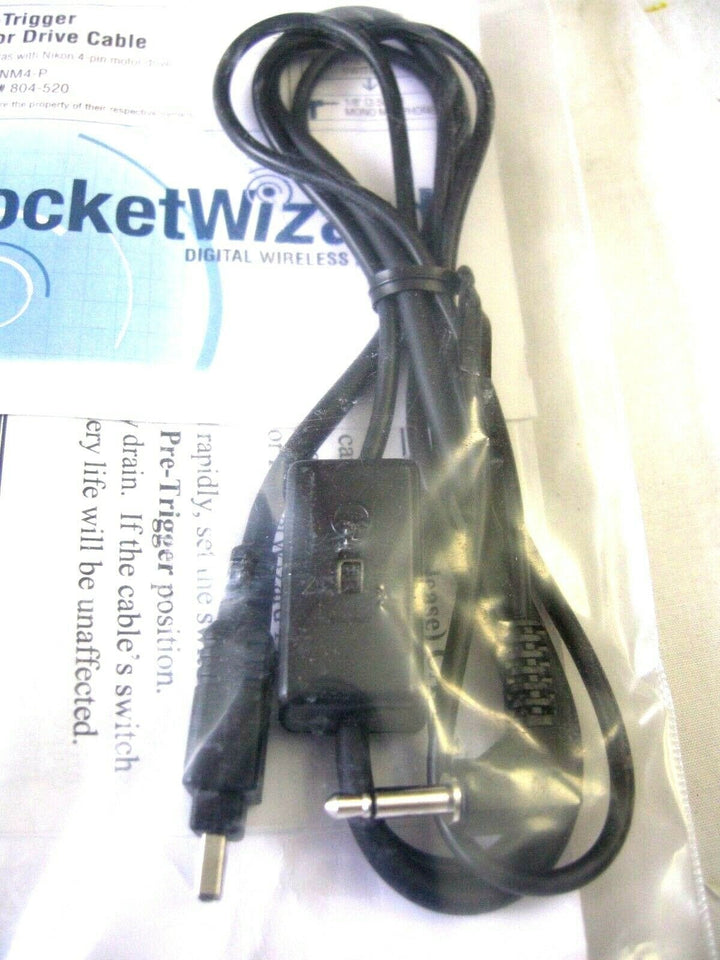 Pocket Wizard 804-520 NM4-P Nikon 4 Pin  Pre Trigger Motor Drive Cable "NEW" PocketWizard PocketWizard PW804520