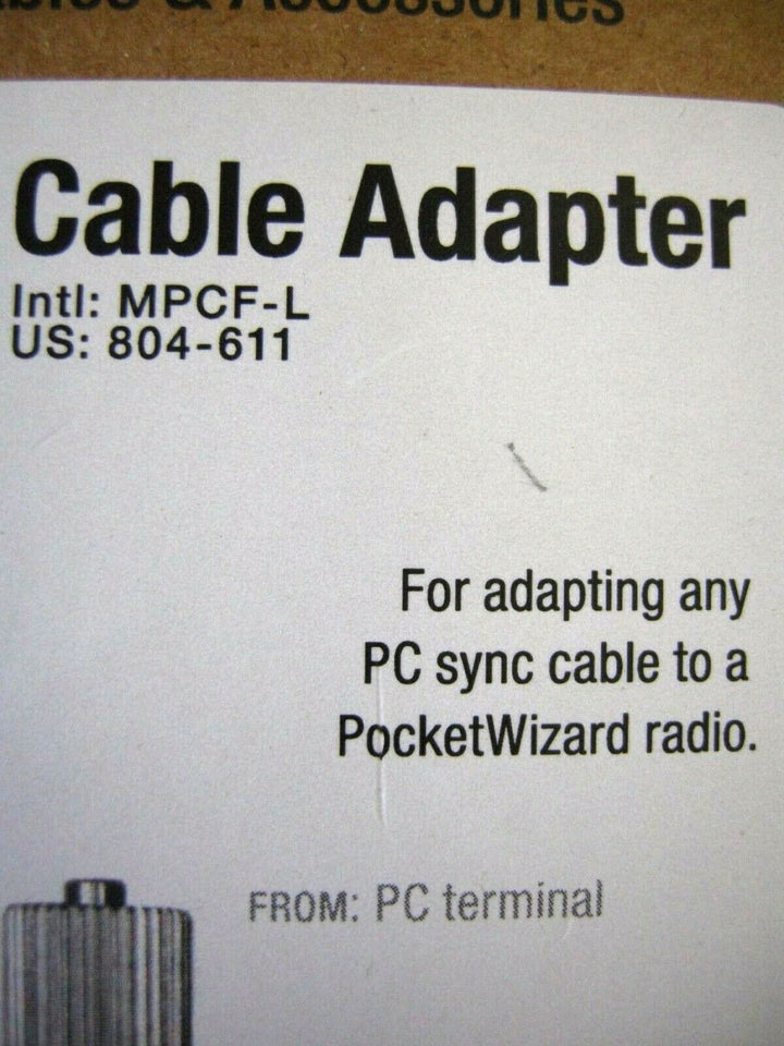 Pocket Wizard 804-611 MPCF- Adapter for any PC Cable to PocketWizard , 804611 PocketWizard PocketWizard PW804611