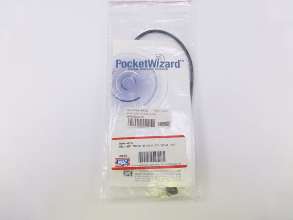 Pocket Wizard Metz 8 Pin to Mini 16in Straight Miniphone, Flash Cable, BRAND NEW Flash Units and Accessories - Flash Accessories PocketWizard MAM804415