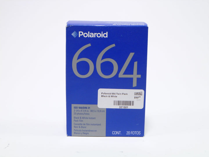 Polaroid 664 Twin Pack Black & White Film - Instant Film Polaroid 321001