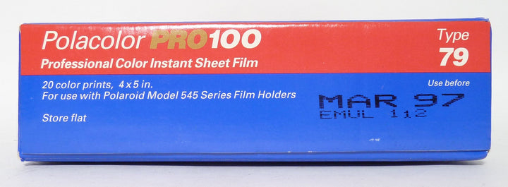 Polaroid Polacolor Pro100 4x5 Type 79 5 Sheets - Expired March 1997 Film - Instant Film Polaroid 617833