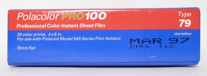 Polaroid Type 79 Polacolor PRO100 4x5 20 Print Box Expired 1998 Polaroid Type 79 Polacolor PRO100 4x5 20 Print Box Expired 1998