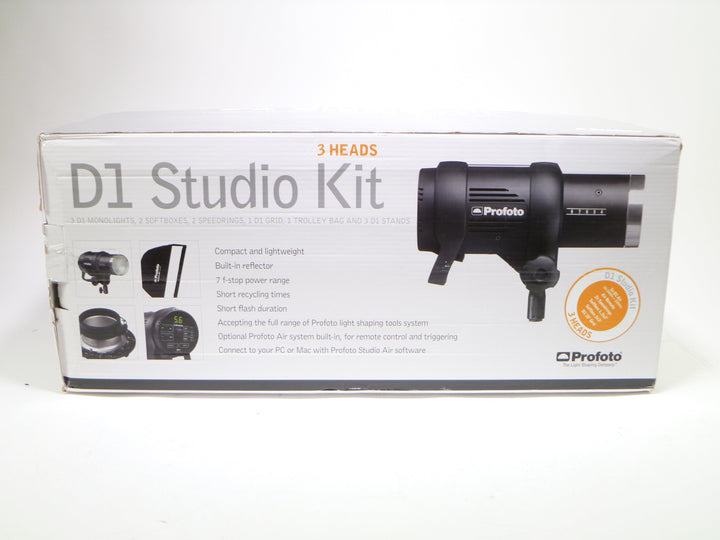 Profoto D1 3-Head Studio Kit - 500Ws/500Ws/250Ws. 3 Light Stands, Cables Studio Lighting and Equipment - Monolights Profoto D1S5002503H