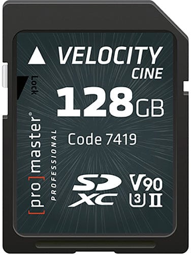 Promaster 128GB Velocity Cine USH-II SDXC Memory Card Memory Cards Promaster PRO7419