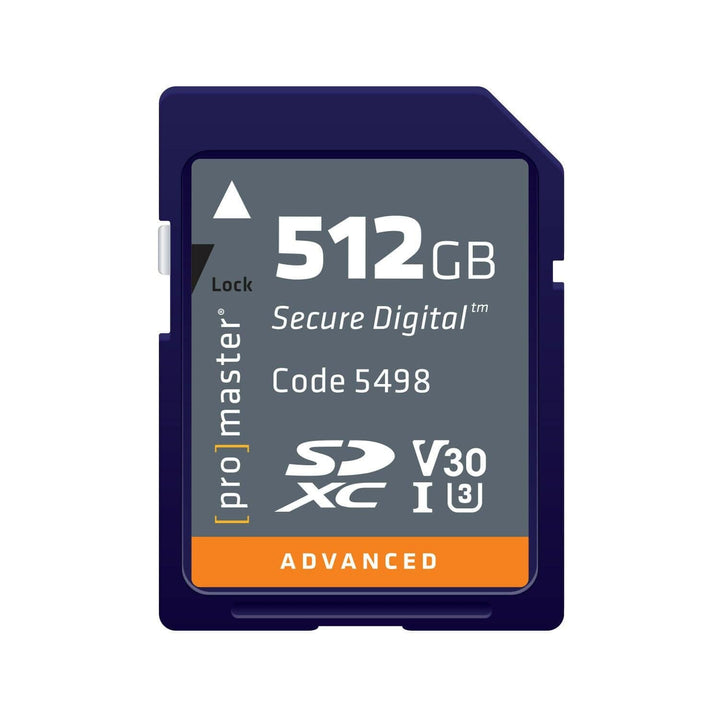 Promaster 512GB Advanced SD Card Memory Cards Promaster PRO5498