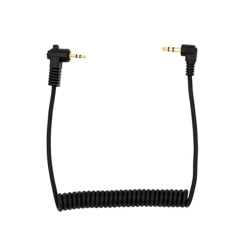 Promaster Audio Cable 2.5mm TRS male right angle - 3.5mm TRS male right angle - coiled Audio Equipment Promaster PRO2551