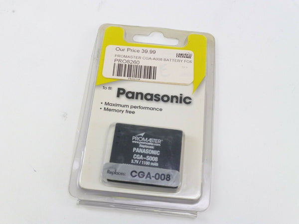 Promaster CGA-008 Lithium-Ion Battery for use with Panasonic - BRAND NEW! Batteries - Digital Camera Batteries Promaster PRO8260