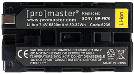 Promaster NP-F970 Battery for use with Sony Batteries - Digital Camera Batteries Promaster PRO6235