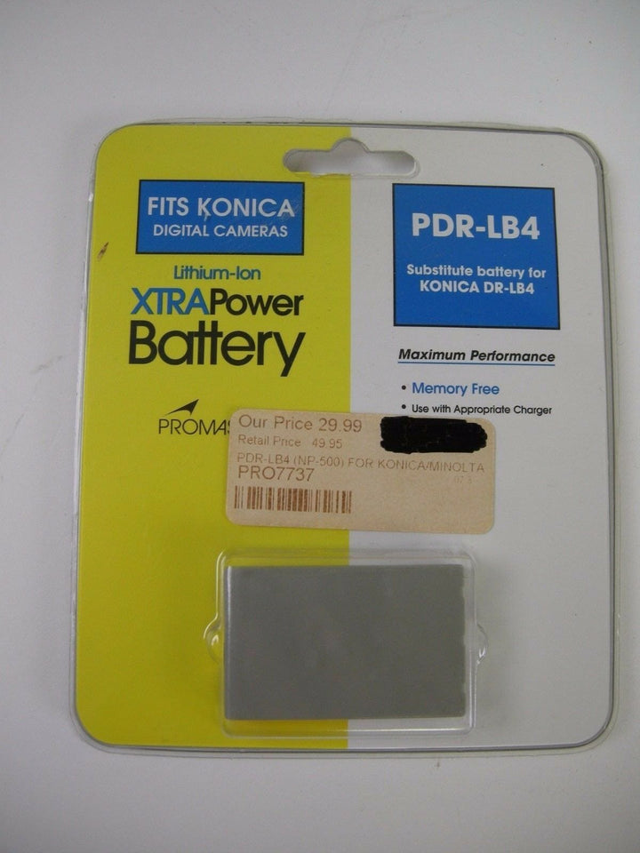 Promaster PDR-LB4 replacement battery for use with Konica 3.6V / 1000mAh Batteries - Digital Camera Batteries Promaster PRO7737