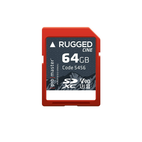 Promaster SDXC 64GB RUGGED CINE UHS-II Memory Card Memory Cards Promaster PRO5456